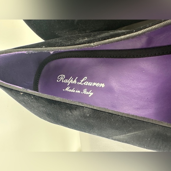 RALPH LAUREN PURPLE Label Polo Bear Dress Shoes Velvet loafers - Picture 5 of 8